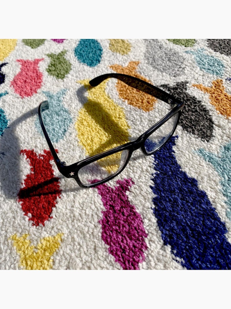 Tapis enfant tissé motif animaux FISHES Multicolore - Kiabi