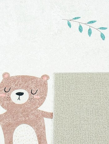 Tapis enfant tissé motif animaux FORET