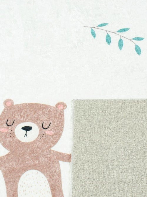 Tapis enfant tissé motif animaux FORET - Kiabi