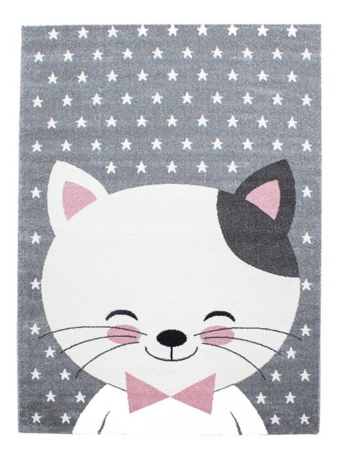 Tapis enfant tissé motif animaux KID CHAT - Kiabi