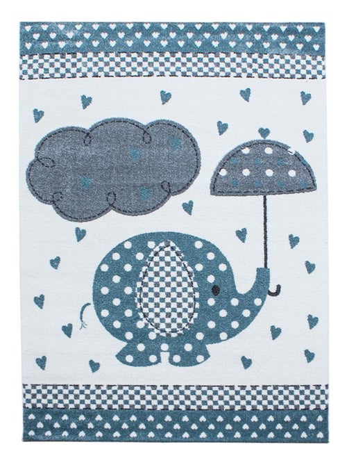 Tapis enfant tissé motif animaux KID RAIN - Kiabi Tapis enfant tissé motif animaux KID RAIN - Kiabi