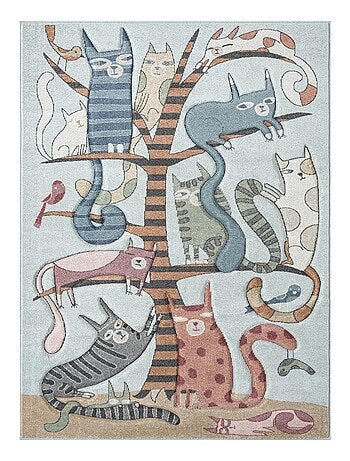 Tapis enfant tissé motif animaux KIDCHIC