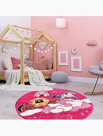 Tapis enfant tissé motif animaux LYN8 CHATOLI