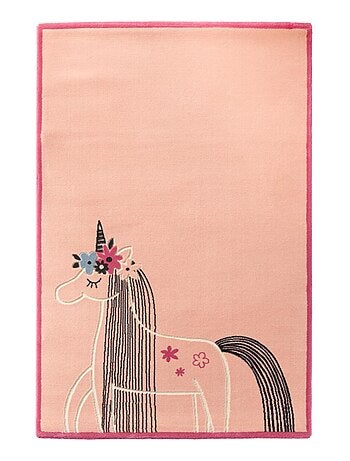 Tapis enfant tissé motif animaux UNICORNE