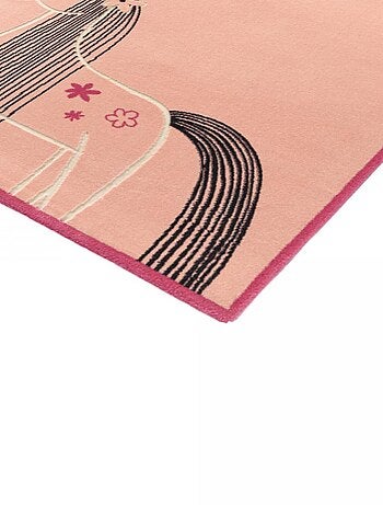 Tapis enfant tissé motif animaux UNICORNE
