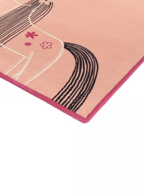 Tapis enfant tissé motif animaux UNICORNE - Kiabi