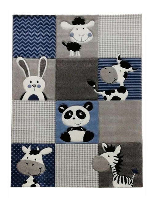 Tapis enfant tissé motif animaux ZOO - Kiabi