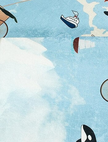 Tapis enfant tissé motif fresque LE MONDE