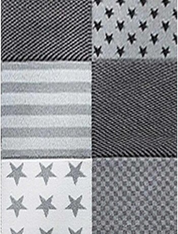 Tapis enfant tissé motif géométrique LYN8 FLAG START