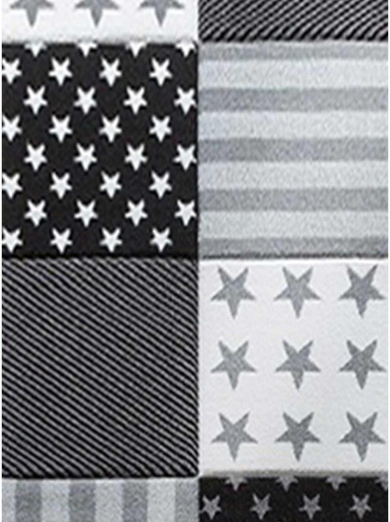 Tapis enfant tissé motif géométrique LYN8 FLAG START Gris - Kiabi