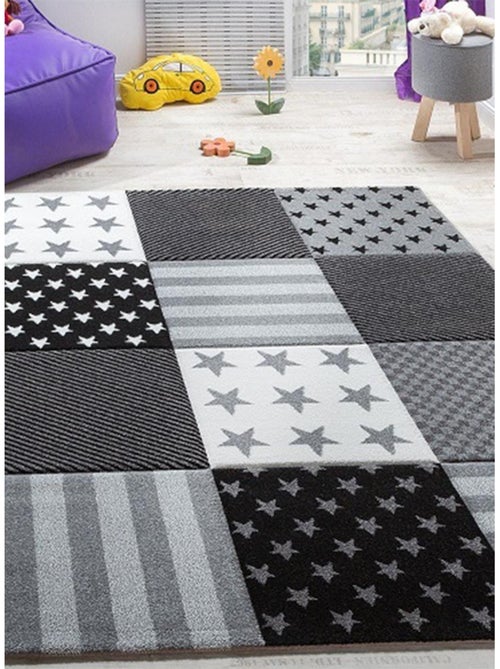 Tapis enfant tissé motif géométrique LYN8 FLAG START - Kiabi Tapis enfant tissé motif géométrique LYN8 FLAG START - Kiabi