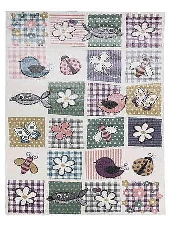 Tapis enfant tissé motif géométrique LYN8 WENTONE