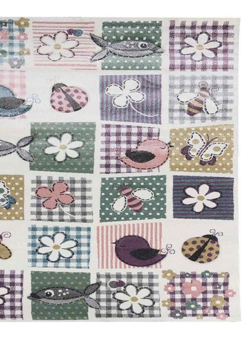 Tapis enfant tissé motif géométrique LYN8 WENTONE - Kiabi