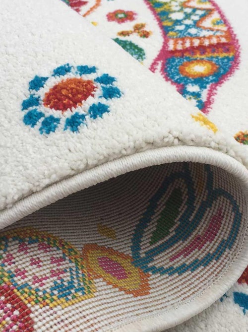 Tapis enfant tissé motif tête de mort LYN8 SKULL HEAD - Kiabi