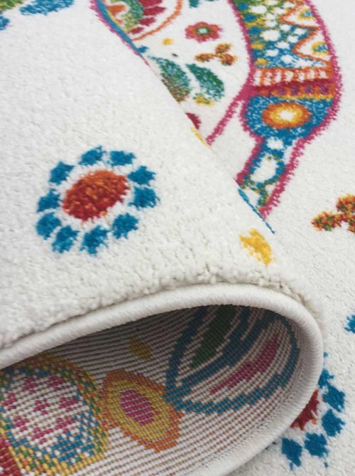 Tapis enfant tissé motif tête de mort LYN8 SKULL HEAD - Kiabi