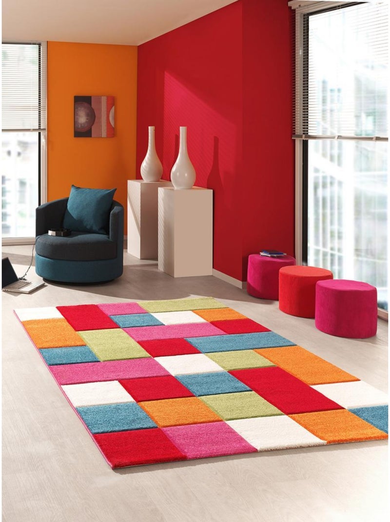 Tapis enfant tissé motif voiture LYN8 KIDCAR Multicolore - Kiabi