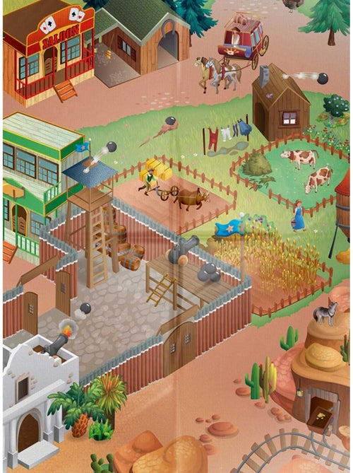 Tapis enfant tissé NAPPE ALAMO - Kiabi