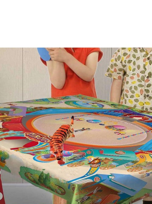 Tapis enfant tissé NAPPE CIRQUE - Kiabi
