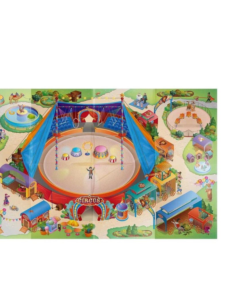 Tapis enfant tissé NAPPE CIRQUE Multicolore - Kiabi