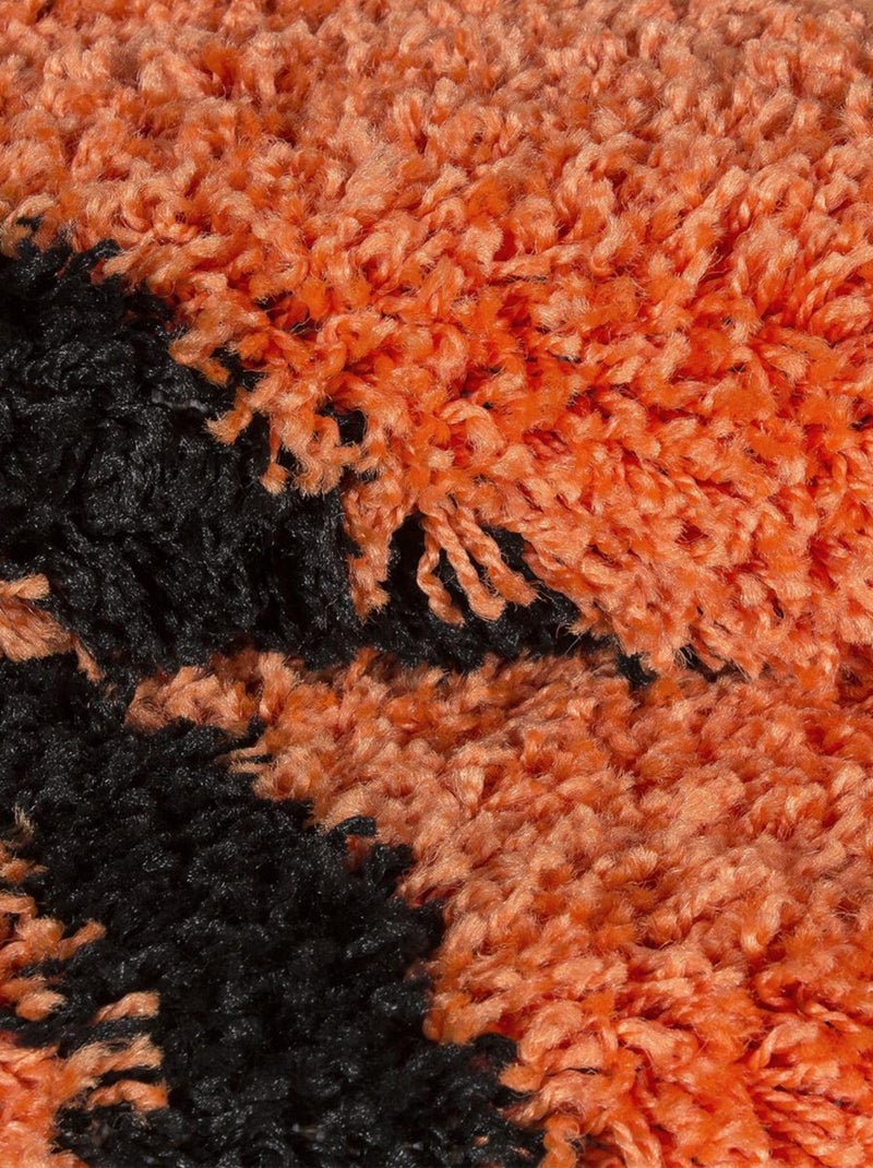 Tapis enfant tissé SHAGGY BASKET Orange - Kiabi