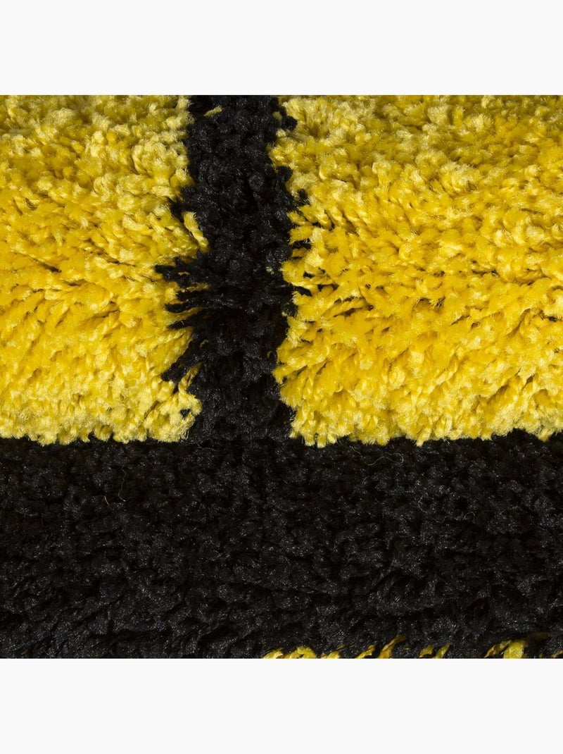 Tapis enfant tissé SHAGGY FOOT Jaune - Kiabi