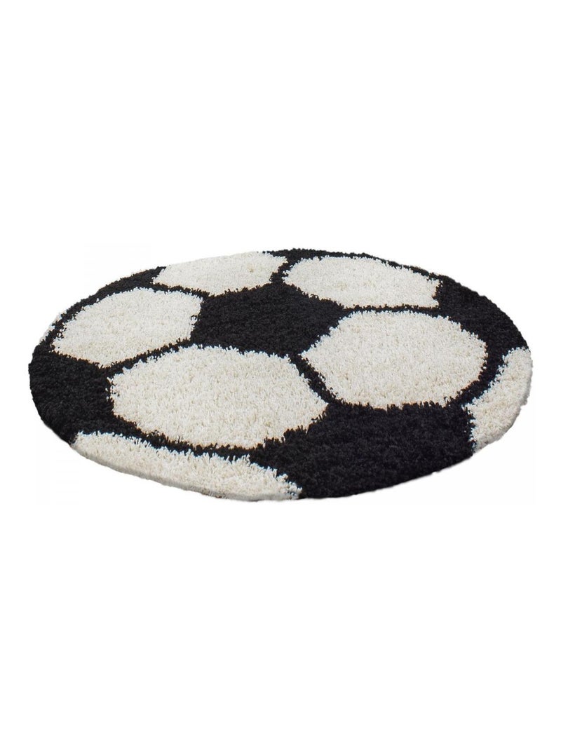 Tapis enfant tissé SHAGGY FOOT Noir - Kiabi