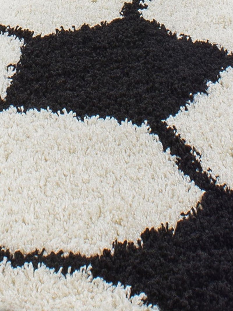 Tapis enfant tissé SHAGGY FOOT Noir - Kiabi