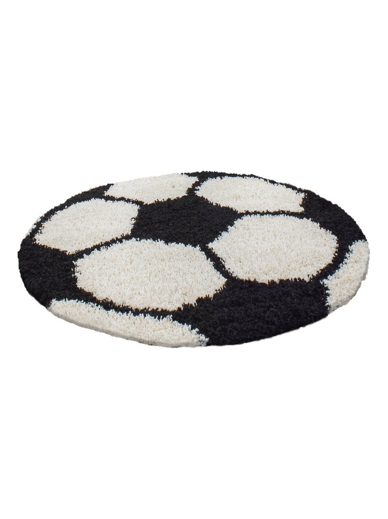 Tapis enfant tissé SHAGGY FOOT Noir - Kiabi