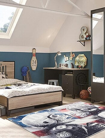 Tapis enfant tissé SKULLS