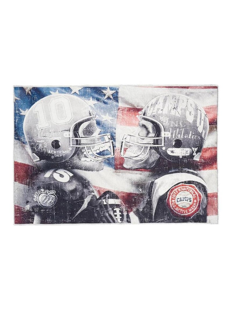 Tapis enfant tissé SKULLS Gris - Kiabi