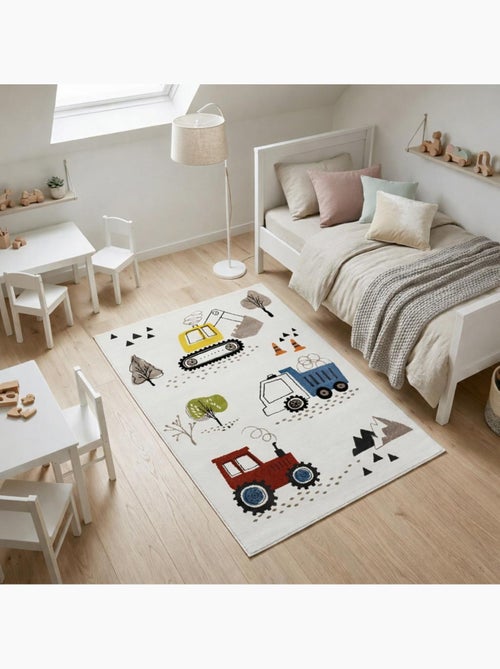 Tapis enfant TRUCKS certifié OEKO-TEX - Kiabi