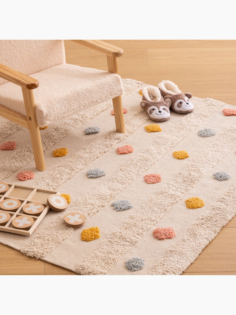 Tapis enfant tufté en coton arlequin Multicolore - Kiabi