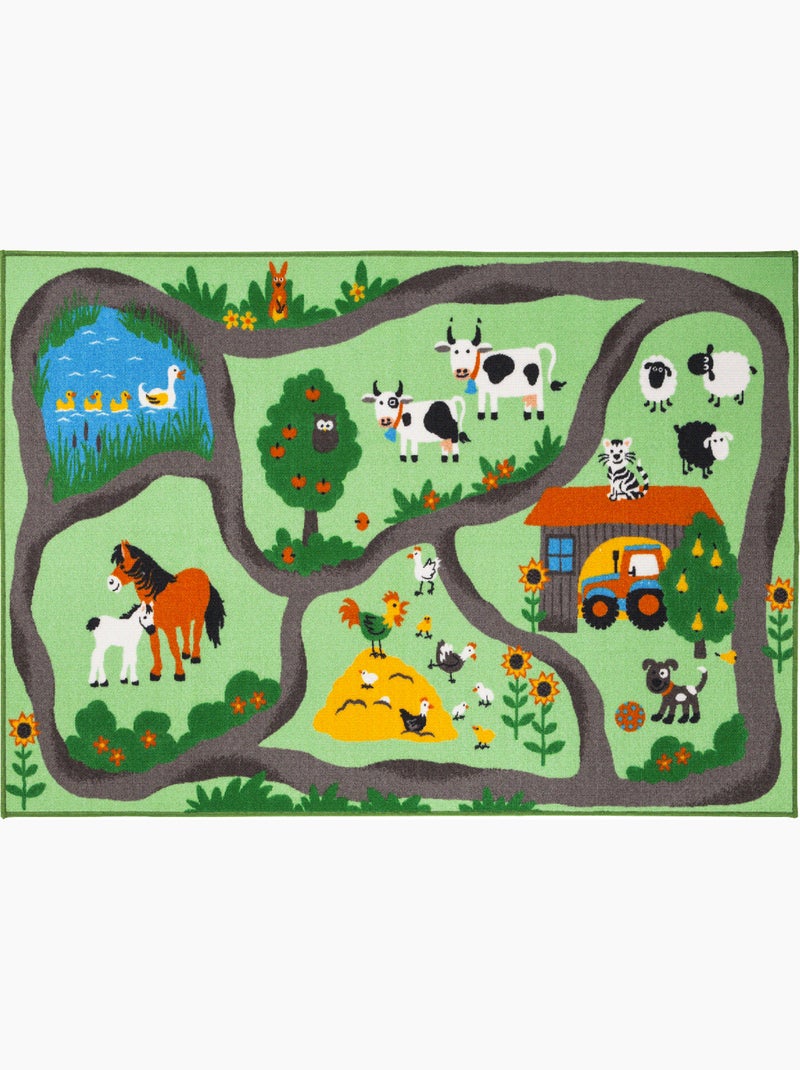 Tapis enfant tufté FARMROAD Vert - Kiabi