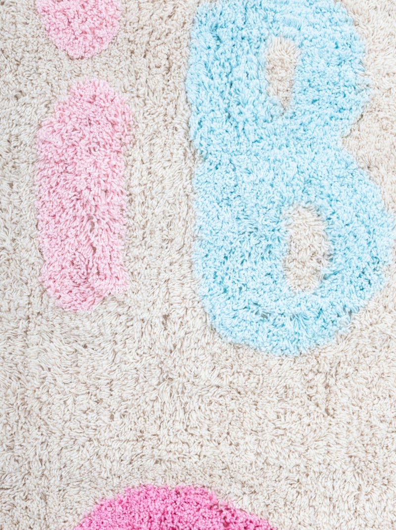 Tapis enfant tufté Good Vibes Beige - Kiabi