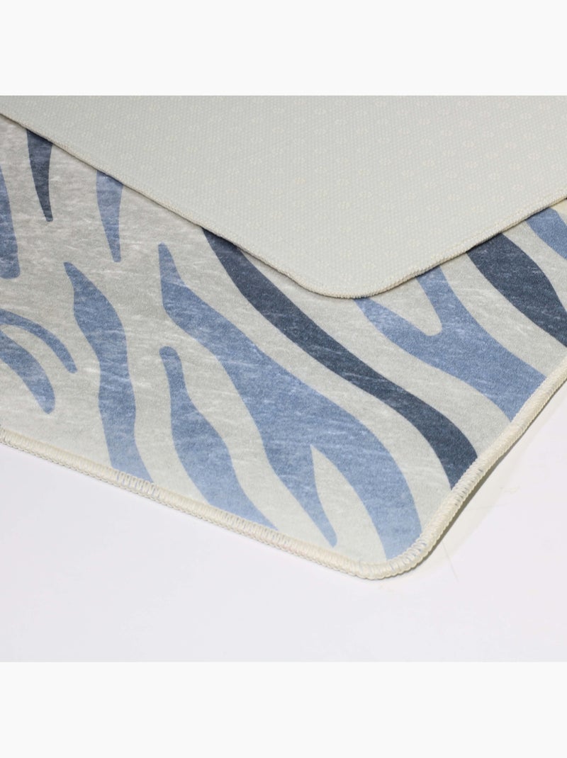 Tapis Enfant ZEBRE Bleu - Kiabi