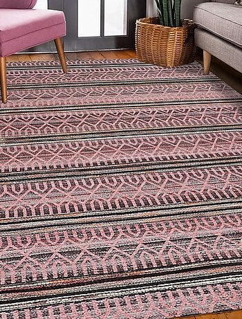Tapis entrée fait à la main motif ethnique VORELA