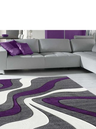 Tapis entrée tissé motif rond LYN8