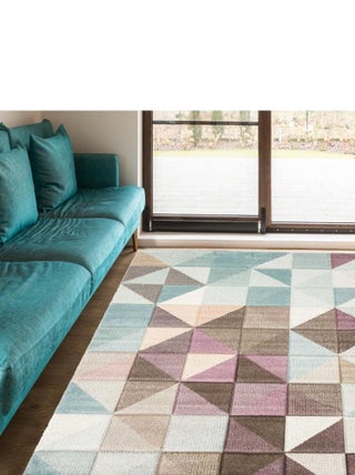Tapis entrée tissé motif scandinave LYN8