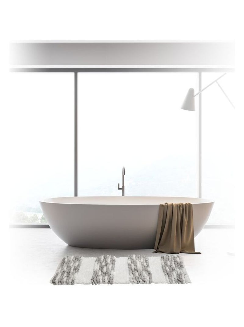 Tapis Epais pour salle de bain Gris - Kiabi