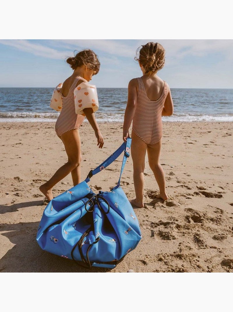 Tapis et sac de rangement d'extérieur - Swin fun Bleu - Kiabi