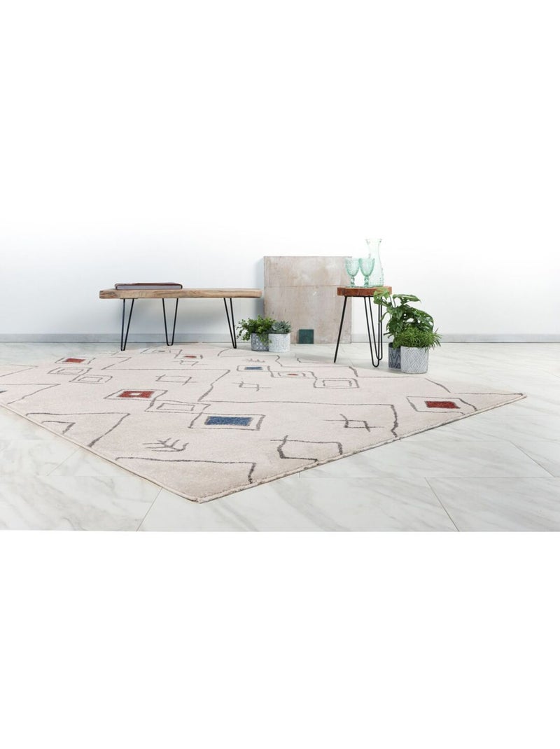 Tapis ethnique berbère avec franges Pippa Multicolore - Kiabi