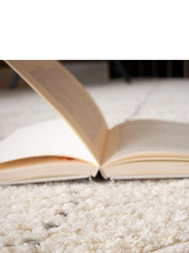 Tapis ethnique crème laine et polyester berbère Titouan Ecru - Kiabi