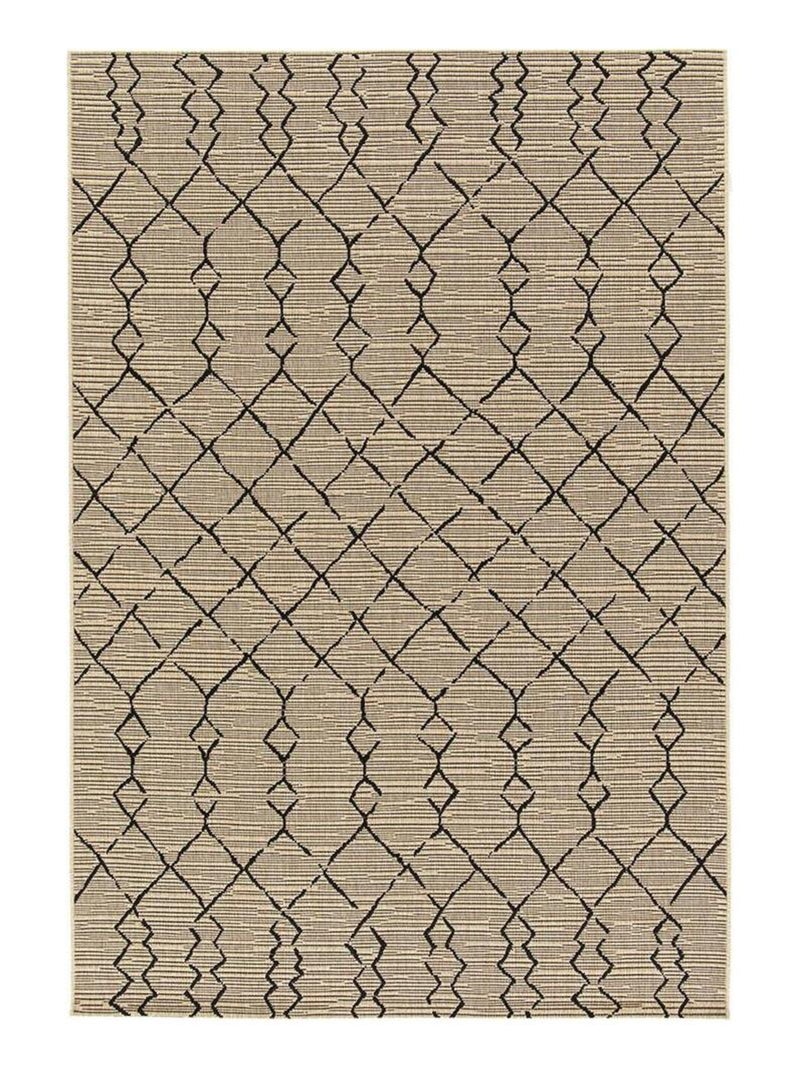 Tapis ethnique plat berbère Alberton Marron - Kiabi