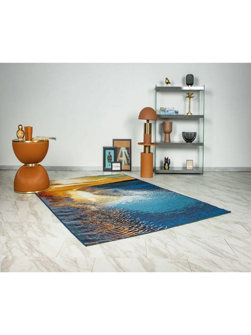 Tapis extérieur bleu design plat Lohko Bleu - Kiabi