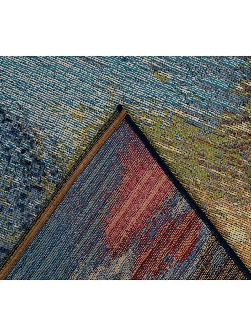 Tapis extérieur bleu design plat Lohko Bleu - Kiabi