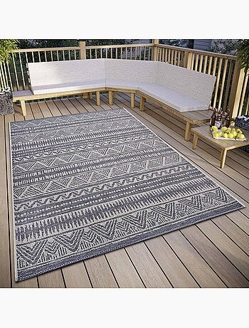 Tapis exterieur kilim ethnique, motif authentique, loto