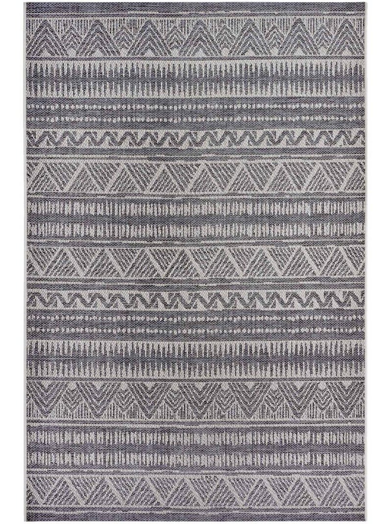 Tapis exterieur kilim ethnique, motif authentique, loto Gris - Kiabi