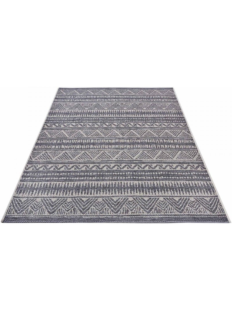 Tapis exterieur kilim ethnique, motif authentique, loto Gris - Kiabi