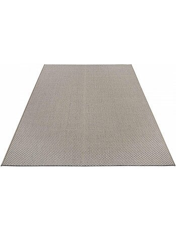 Tapis exterieur kilim géométrique, structure tissée résistante, pure