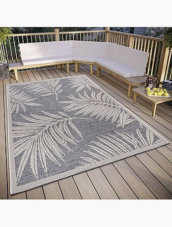 Tapis exterieur kilim nature floral, originalité artisanale paru